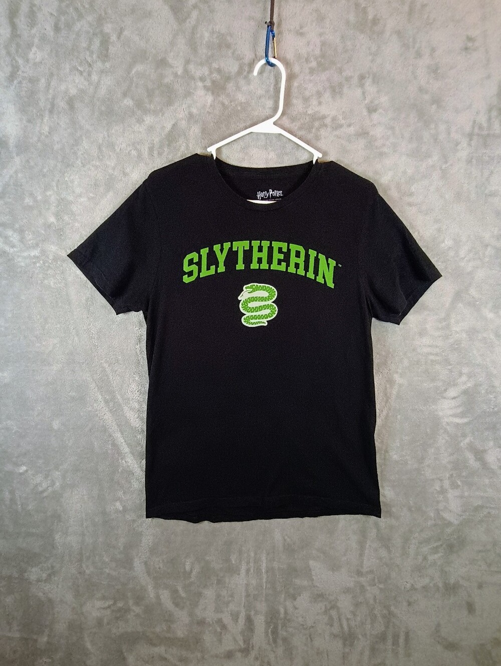 Harry Potter Slytherin Black Graphic T-Shirt Men's/Unisex Medium
